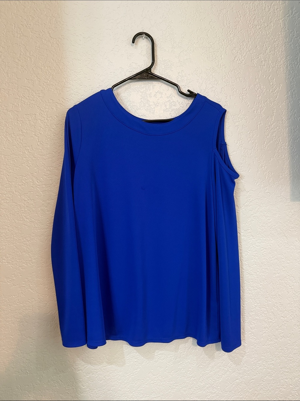 Cato Royal Blue Cold-Shoulder Long Sleeve Top